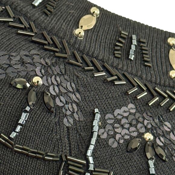 RSVP by Talbots Beaded Black Sequin Special Occasion Sweater Evening Holiday S P - Picture 4 of 16